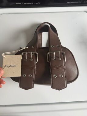 New Brown Free People Buckle Handbag